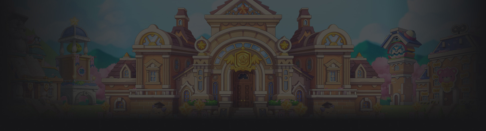 City hall background illustration